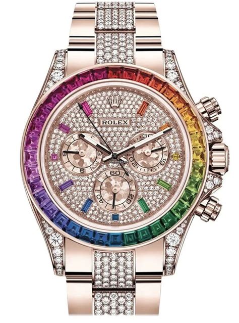 rolex daytona rainbow with diamonds|Rolex rainbow 2021 price.